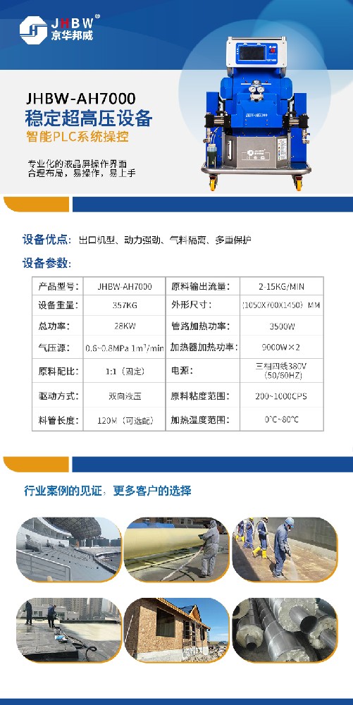 專業(yè)防水防腐耐磨噴涂設備-京華邦威聚脲噴涂機